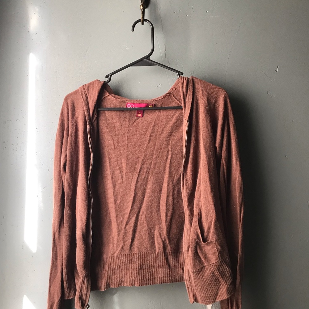 SO women’s lightweight zip up hoodie size L